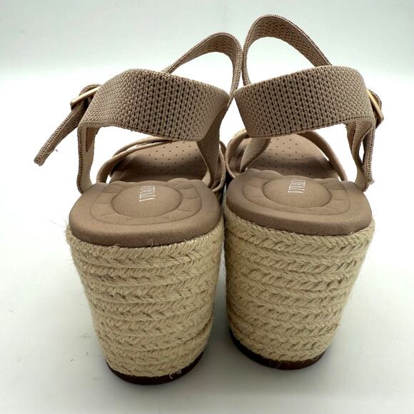 Vivaia Sally Pro Wedge Sandals Old Money Casual Knit Platform Comfort Almond 8.5 - Picture 5 of 8